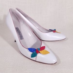 ❌SOLD❌Evan PiconeWhite Leather Classic Pumps